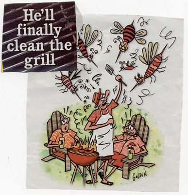He'll finally clean the grill