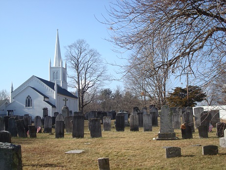 Tashua Burial Ground, view from rear