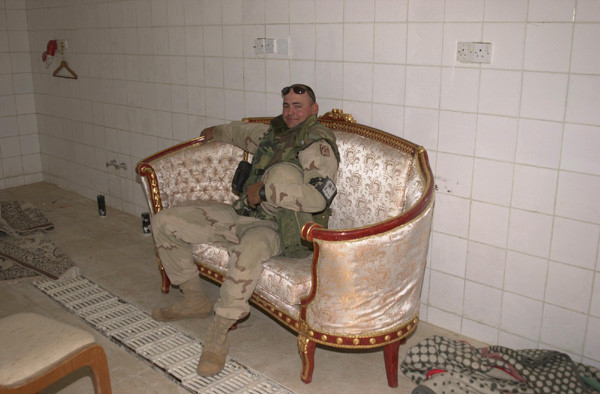 SSG Higgins always finds the best seat in the house