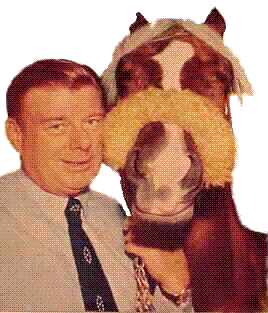 Arthur Godfrey and his horse Goldie
