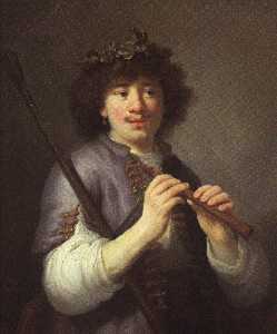 'Portrait of Rembrandt(?)' (circa 1636), Govert Tuenisz Flinck (1615-1660).