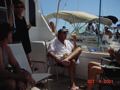 Angel,Lorie and Fred on the Buccanero, Freds.jpg