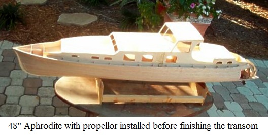 48" Aphrodite Model Boat Frames and Construction by Herb 