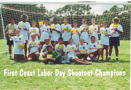 The team after their victory in the Labor Day Shootout in Jacksonville.