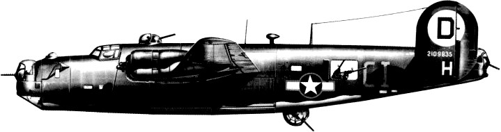 B-24-J-105 of 392 Bombardment Group, 2nd Division, 8th Air Force based at Wendling, England