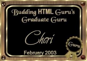 Budding HTML Gurus Graduation Award