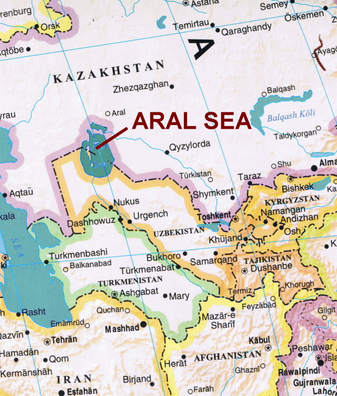 Old Aral Sea Map