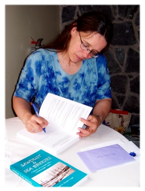 Ruth Legge signing book