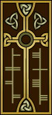 icon decorative celtic cross & ogham tablets