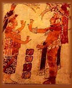 Maya vase painting