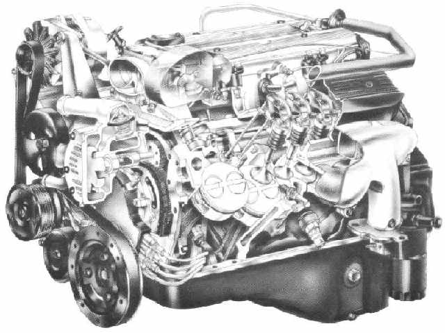 Cut-a-way drawing of the LT1 Engine