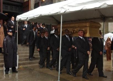 Luther's Casket carried out of church