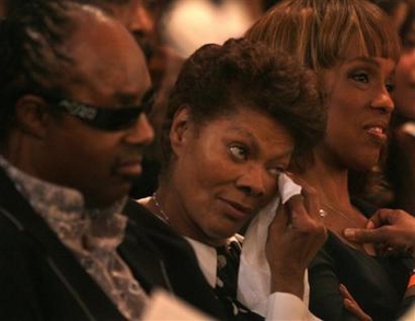 Stevie Wonder & Dionne Warwick at Luther's Funeral 7/8/05