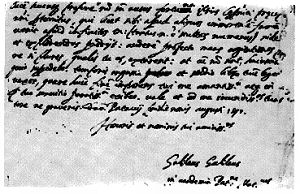 Letter from Galileo