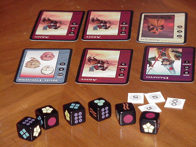 Honor of the Samurai The Card Game of Intrigue Honor and Shame with Dice and Cards and Other