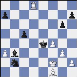   White has a nearly won position.  