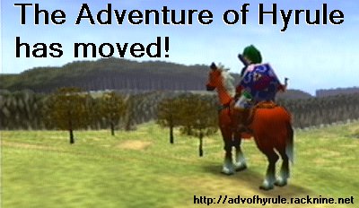 The Adventure of Hyrule has moved! And my lack of image skills shows!