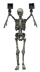 skeleton in chains