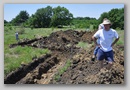 Great War Trench Construction for reenactment at Squadron Field Parsons Kansas June 2011