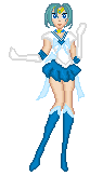 sailor mercury, no base.. drawn from a picture for an anime contest