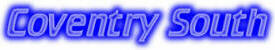 Coventry South Sharks Glowing Blue Text Logo