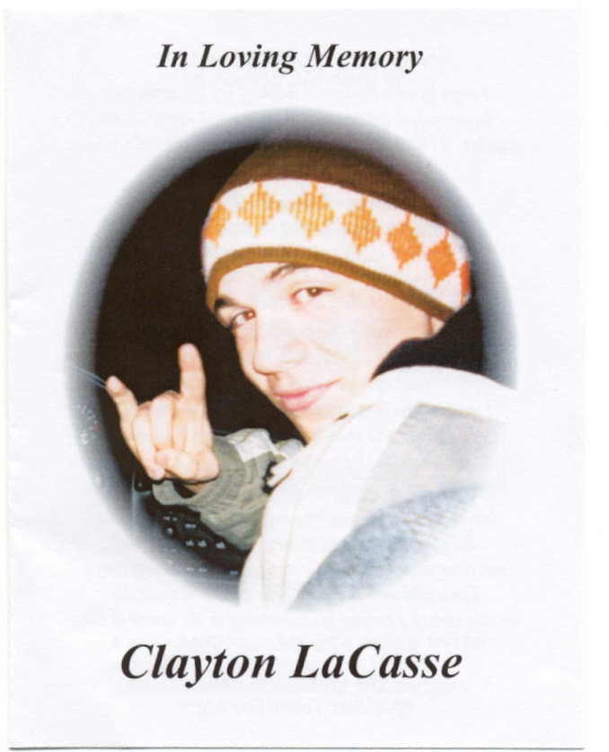 [Clayton's memorial picture]
