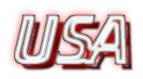 'USA' red neon logo