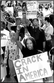 Crack the CIA Coalition Protest in Los Angeles, February, 1997