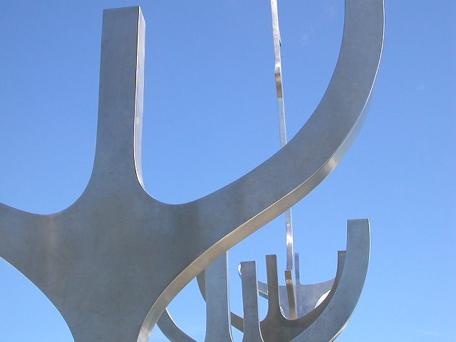 S�lfar (Sun Craft), sculpture close to the old harbour in Reykjavik, Iceland
