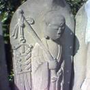 Temple cemetery relief, Hon Komagome, Tokyo, a Golden Winters Tokyo Day