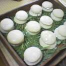 Mochi rice cakes soft and tender as moons