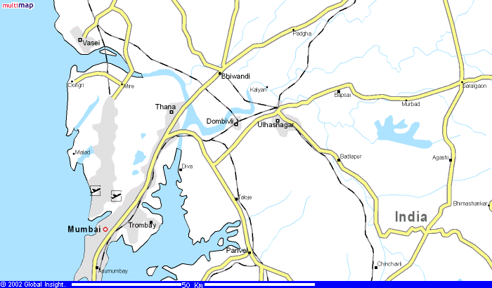 map of ulhasnagar
