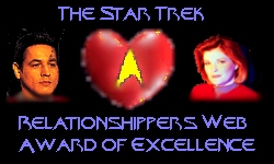 Fate Works in Mysterious Ways has earned the Star Trek Relationshippers Web Site Award of Exellence.