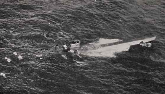 U Boat Sinking After Aircraft Attack N Atlantic 1943