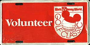 Walt Disney World Golf Classic Volunteer (1982 Copyright)