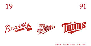 Walt Disney World, 20 Years, Surprise, AAA; Overprinted in red for 1991 Baseball World Series Teams.