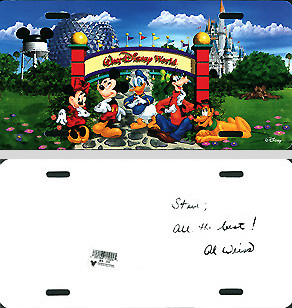 Walt Disney World (DW-GN-13) Autographed by Al Weiss, President, Walt Disney World Resort