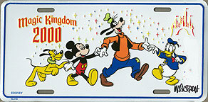 Magic Kingdom, 2000 plate autographed by a Walt Disney World Merchandise Artist, Mark Seppala.