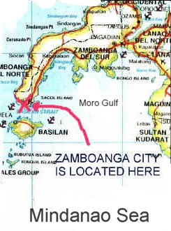 Location of Zamboanga