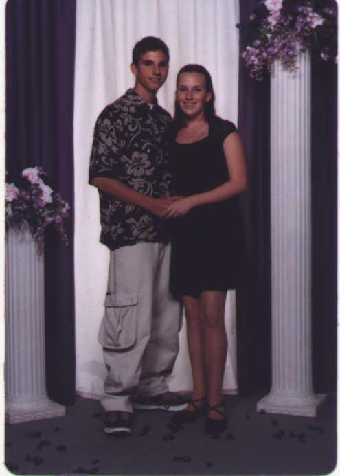 my boyfriend John and I at the homecoming dance.
