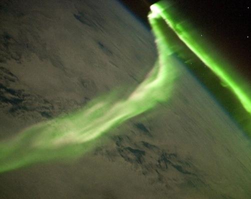 aurora view from space