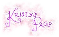 welcome to Kristy's page