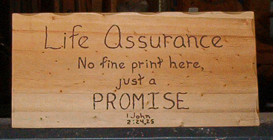 Life Assurance No fine print here, Just a PROMISE. 1 John 2:24, 25