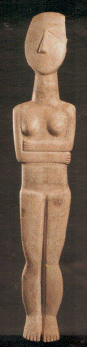 Cycladic figurine with arms crossed