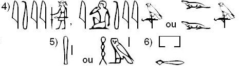 titres en hiéroglyphes