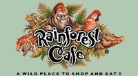 Welcome to Rainforest Cafe.  Rainforest Cafe is a tropical rain forest theme restaurant and retail concept, featuring great food , shopping, environmental education, live parrots, unique rain forest products, rain forest gifts, thunder and lightning, gift certificates, and reservations.