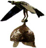 gaulish bronze helmet with moving wings