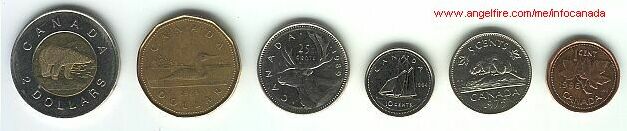 imagenes del reverso de monedas canadienses, canadian coins images