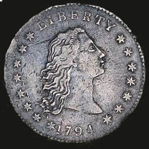 Extremely rare 1794 Flowing Hair Bust Dollar