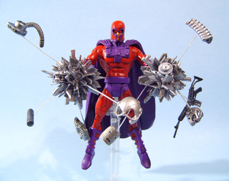  and various other metallic items that Magneto is using for the attack